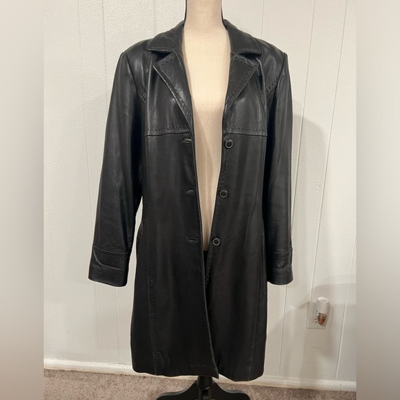 Jones New York Jackets & Blazers - Jones New York Leather Trench Coat size 12